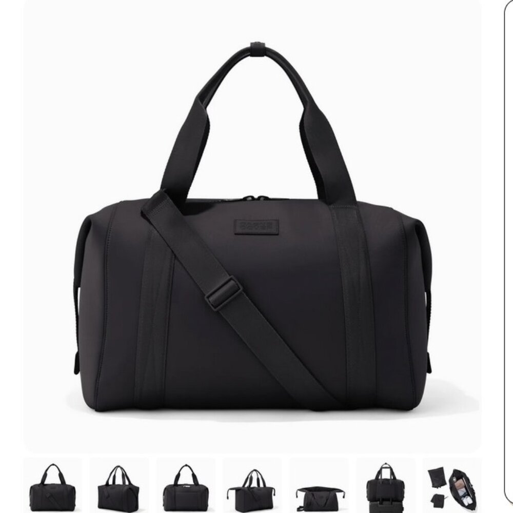 Dagne Dover Landon Carryall XL Black Neoprene Duffel Bag